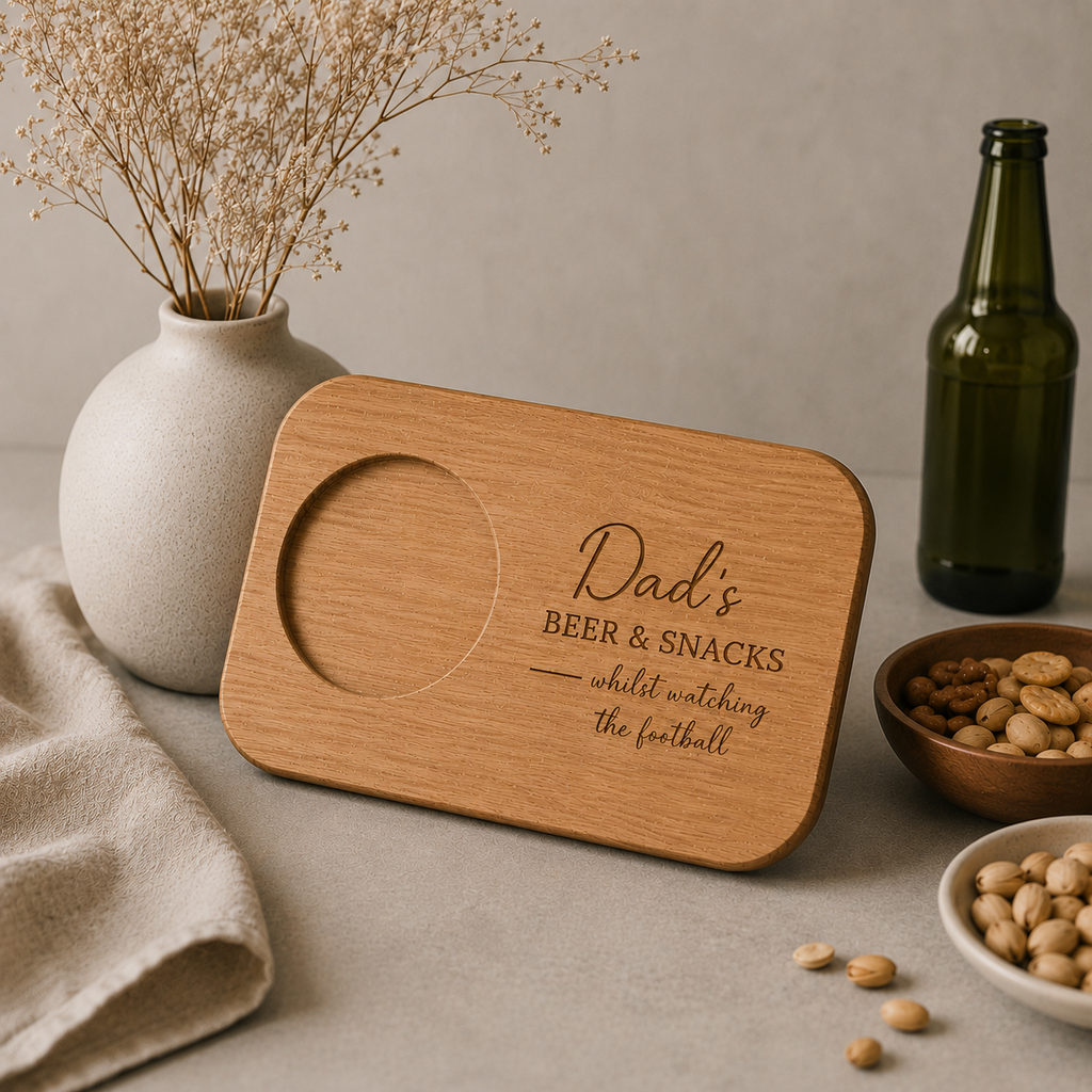 Personalised Wooden Drink and Snack Board