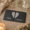 Personalised Slate Couples Coaster Set