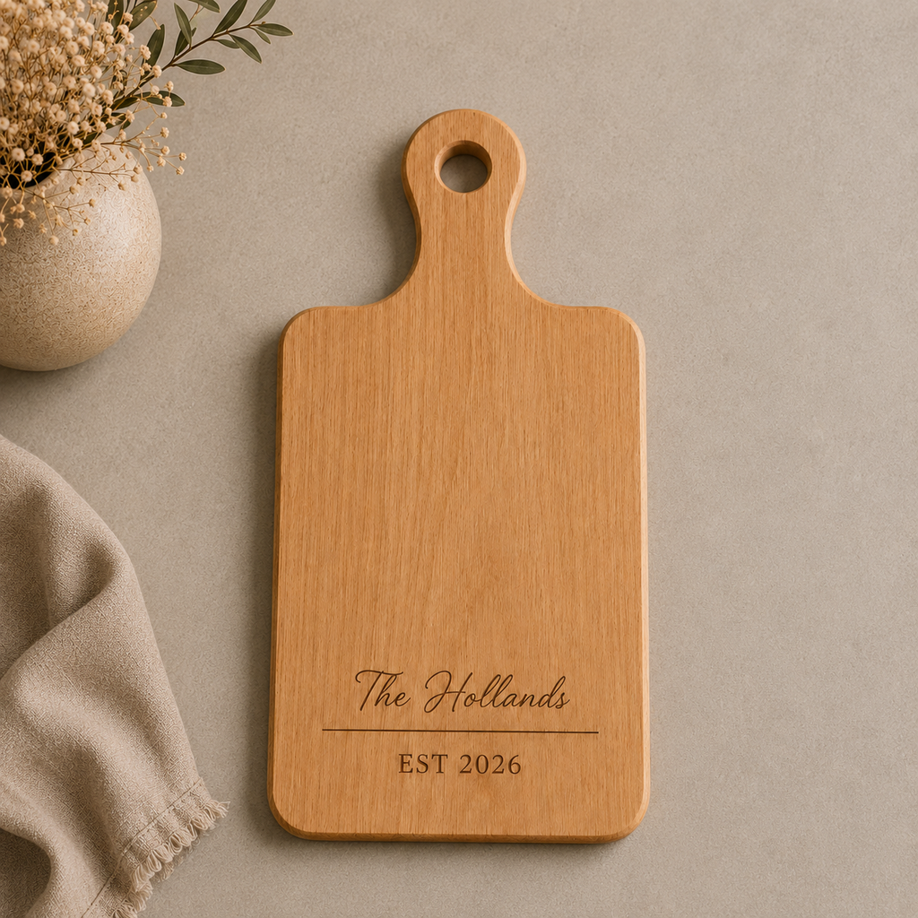 Personalised Wooden Serving Board with Handle