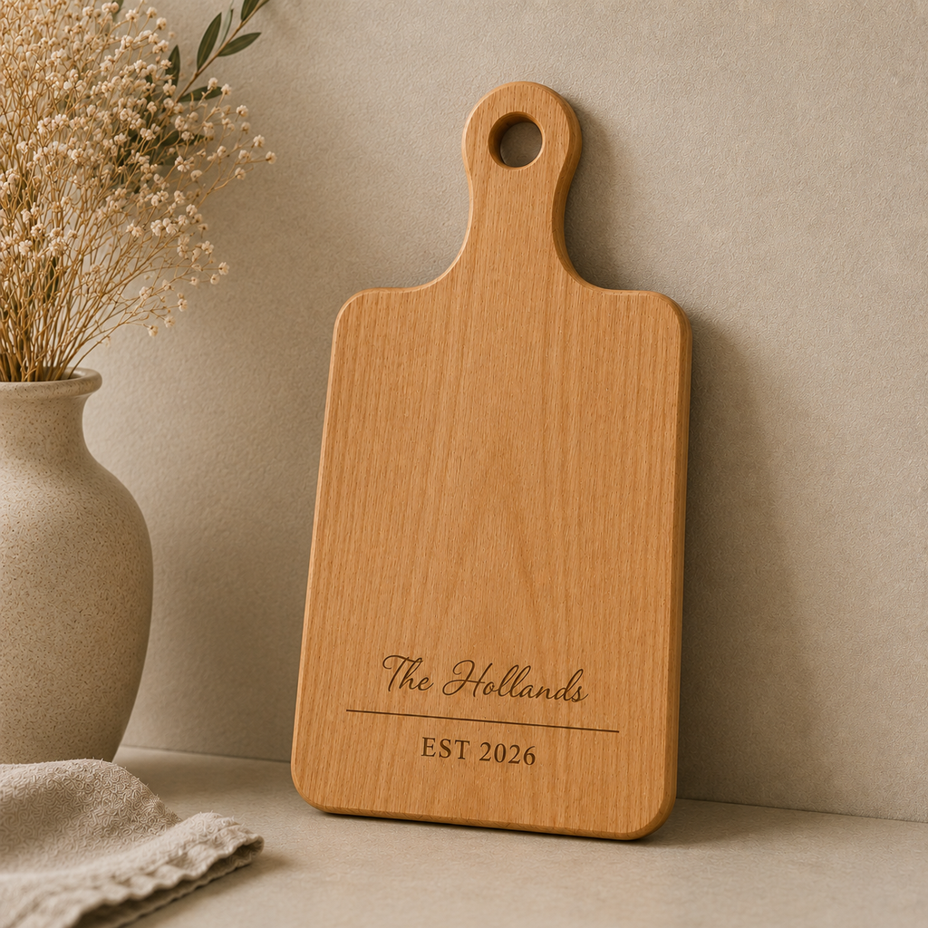 Personalised Wooden Serving Board with Handle