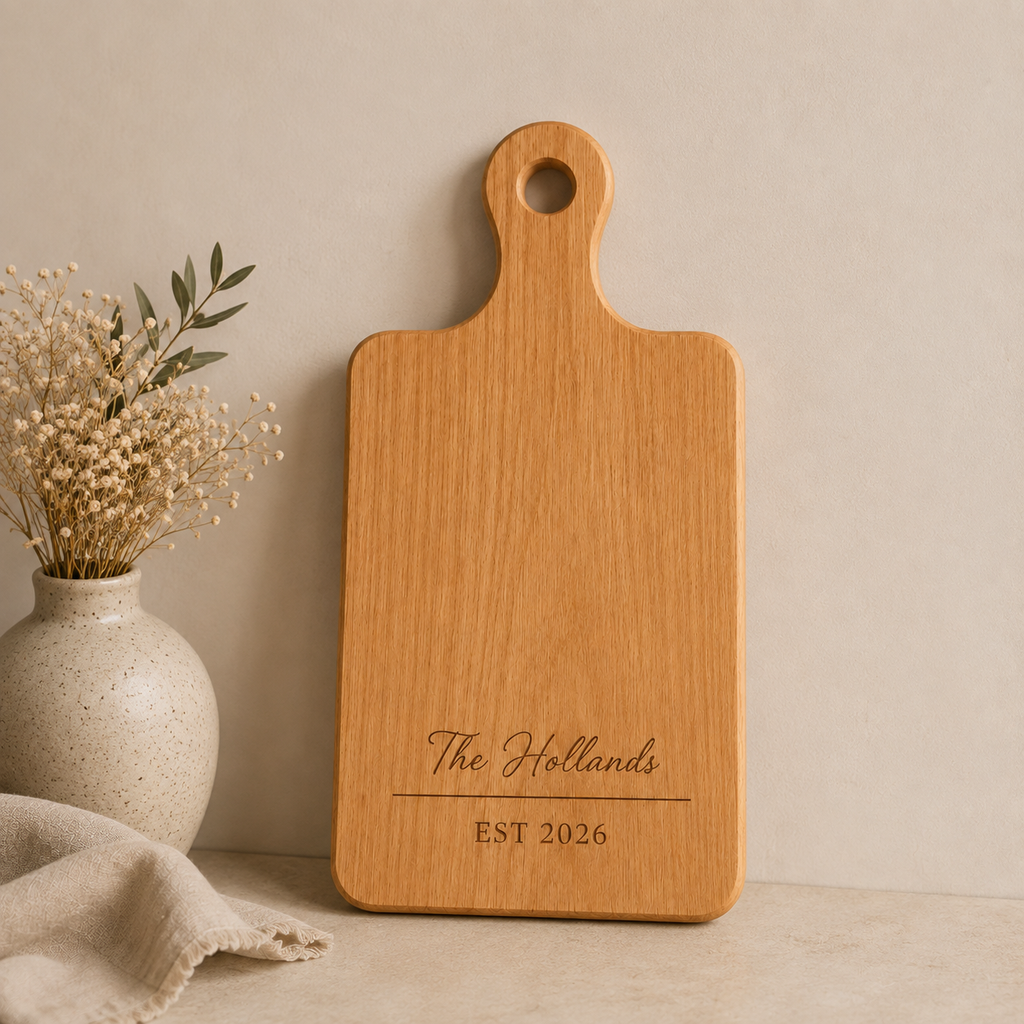 Personalised Wooden Serving Board with Handle