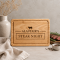 Personalised Wooden Steak Night Board